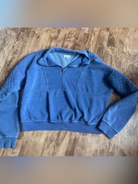 Thread & Supply woman Navy Zip-Up Sweater